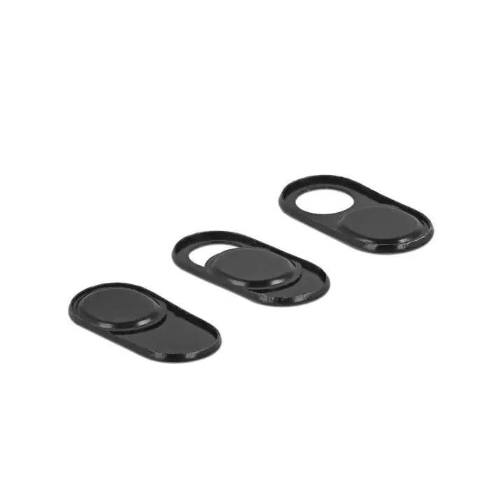 Капачки за уеб камера Delock 20652, Комплект 3 броя, Черни, (35934710)