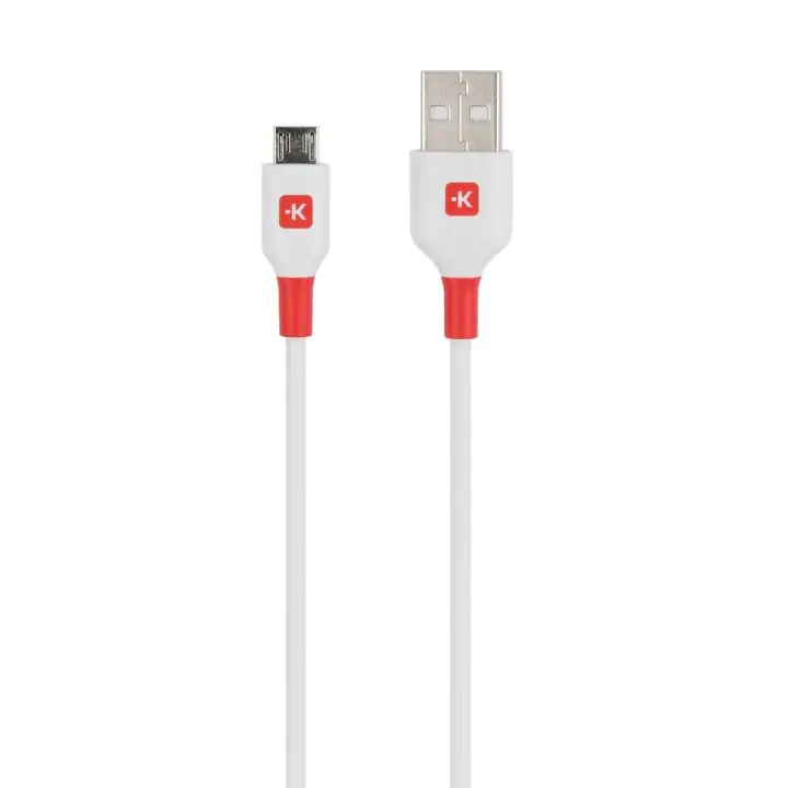 Кабел Skross, micro-USB - USB-A 2.0 мъжко, 1.2м, Бял, (35937086)