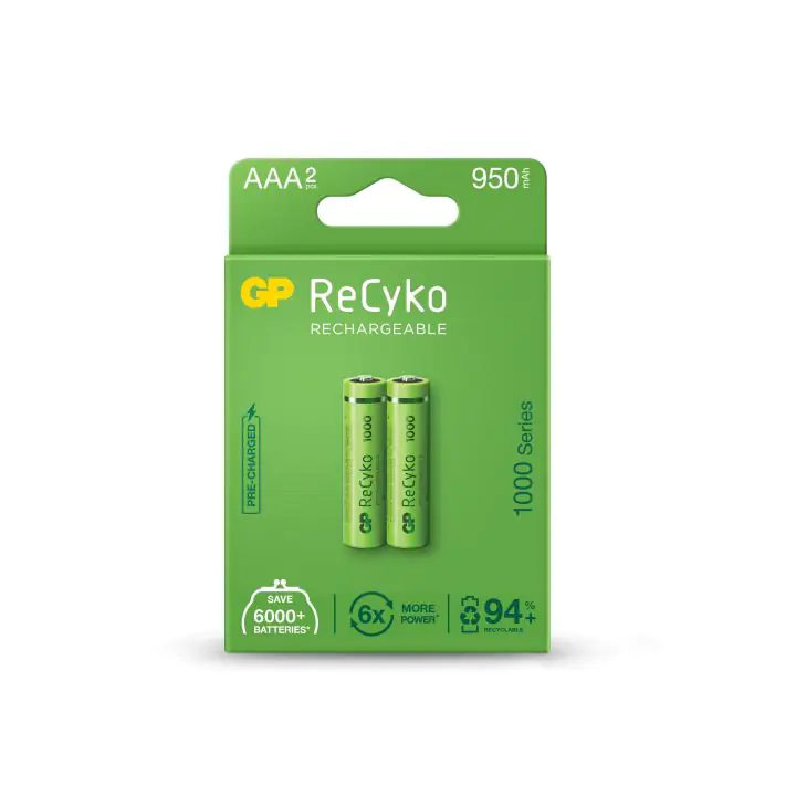 Акумулаторна Батерия GP R03 AAA 1000mAh NiMH 100AAAHCE-EB2 2 бр. в опаковка GP, (35934267)