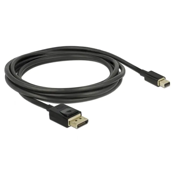 Кабел Delock Mini DisplayPort мъжко - DisplayPort мъжко, 2.0м, 8K 60 Hz, Черен, (35934744)
