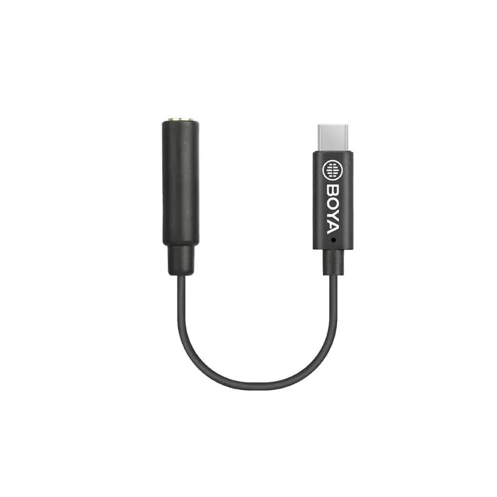 Адаптер BOYA 3.5mm TRS женски към USB-C мъжки, 6cm, BY-K4, (35934991)