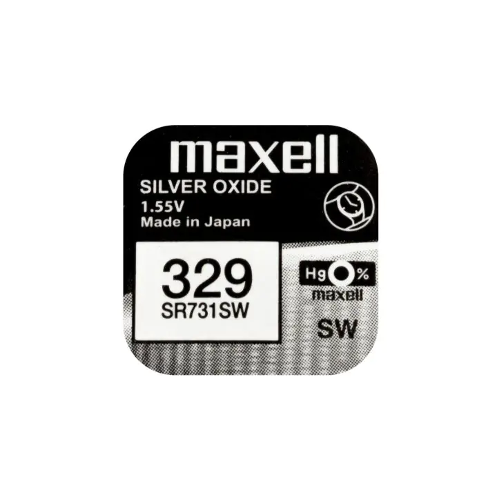 Бутонна батерия сребърна MAXELL SR731 SW / 329/, 1.55V, (35933441)