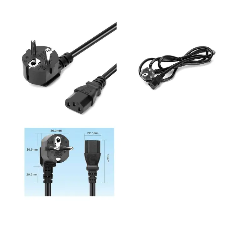 Estillo Захранващ кабел,0.75мм2, VDE тест, 1.8м, черен, булк опаковкан, (35940154)