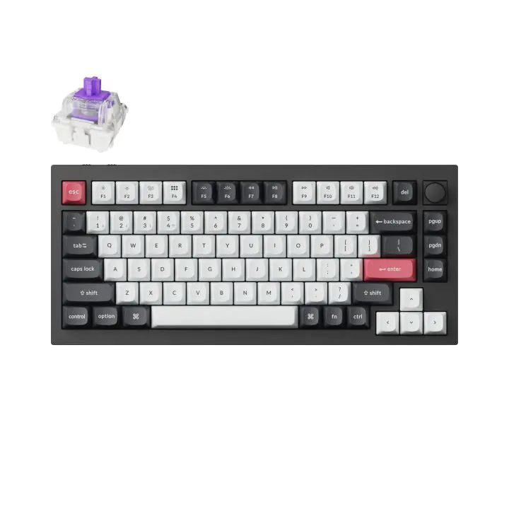 Механична клавиатура Keychron Q1 HE QMK 75% Carbon Black - Wireless, (35939681)
