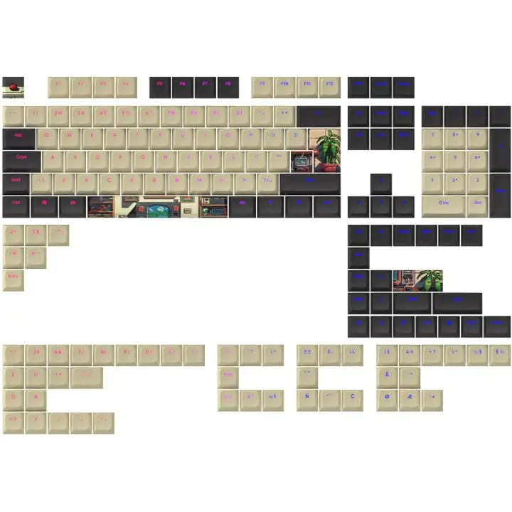 Капачки за механична клавиатура Dark Project - Arcade PBT - ANSI & ISO, (35936711)