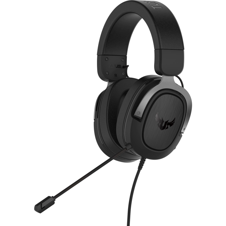 Геймърски слушалки ASUS TUF Gaming H3 Gun Metal, 7.1 Virtual Surround Sound, (35933657)