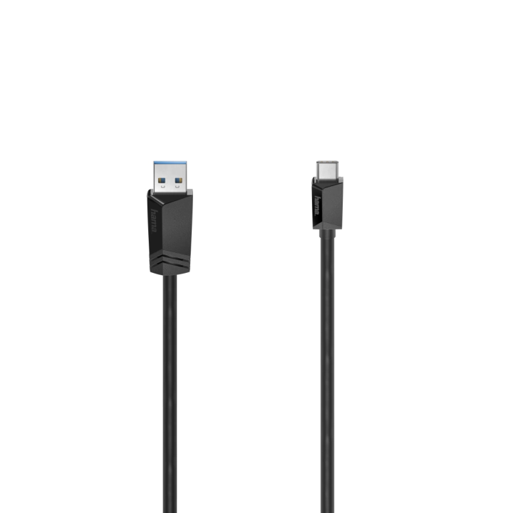 Кабел HAMA USB-C мъжко-USB-A мъжко, USB 3.2 Gen 1, 5Gbit/s, 0.25 м., Черен, (35934398)