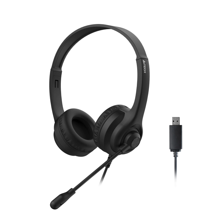А4tech HU-8 Слушалки с микрофон, USB, въртящ се микрофон, (35940106)