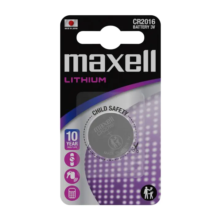 Бутонна литиева батерия MAXELL CR2016 3V, (35932567)