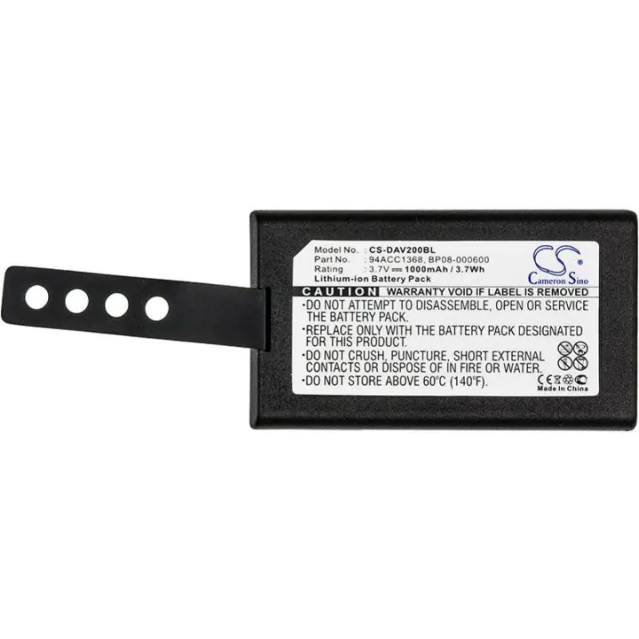 Батерия за баркод скенер Datalogic CVR2 DL-Memor/ Wasp DT10 94ACC1368 LiIon 3.7V 1000mAh Cameron Sino, (35938229)
