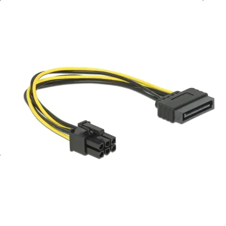 Кабел DeLock Power SATA 15 pin към 6 pin PCI Express, 20 cm, (35933822)