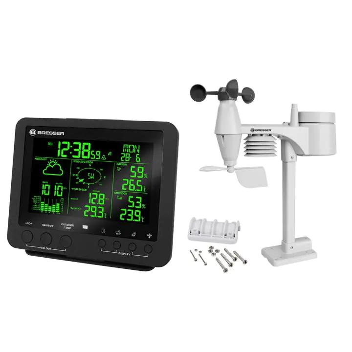 Bresser 5-in-1 Weather Station with Colour Display, black