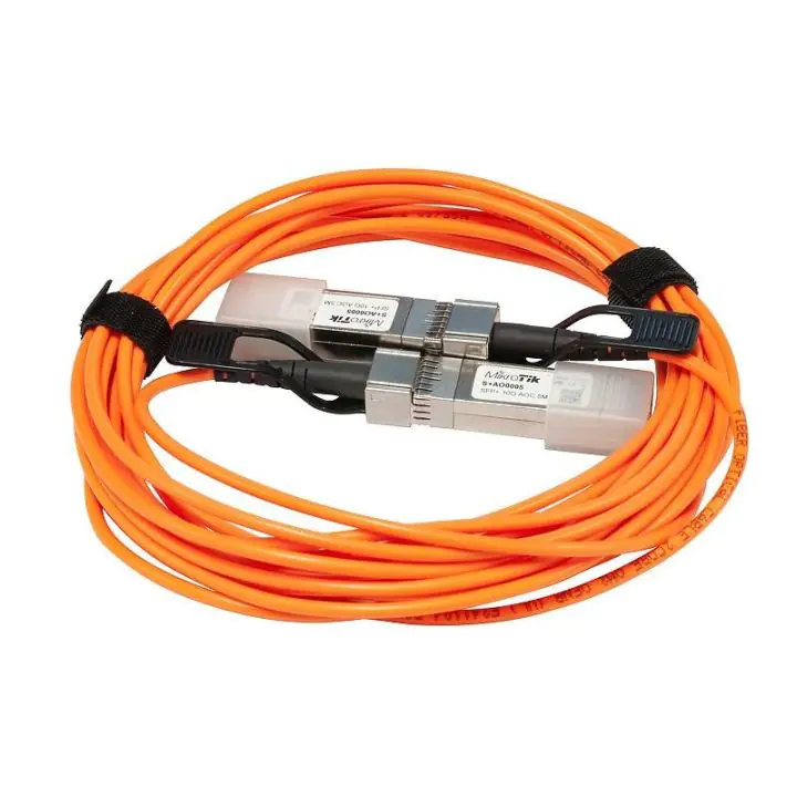 Комуникационен кабел Mikrotik S+AO0005, SFP+direct attach active optics cable, 5m, (35938766)