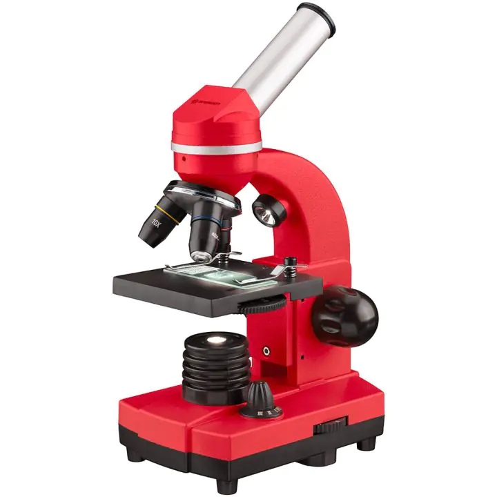 Микроскоп Bresser Junior Biolux SEL 40–1600x, червен