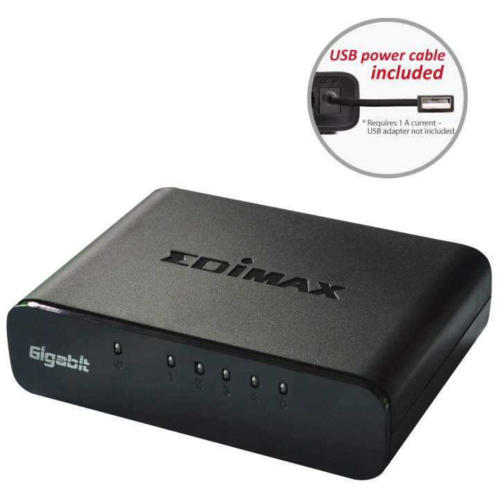 Суич EDIMAX ES-5500G V3, 5 портов, Gigabit, (35932379)