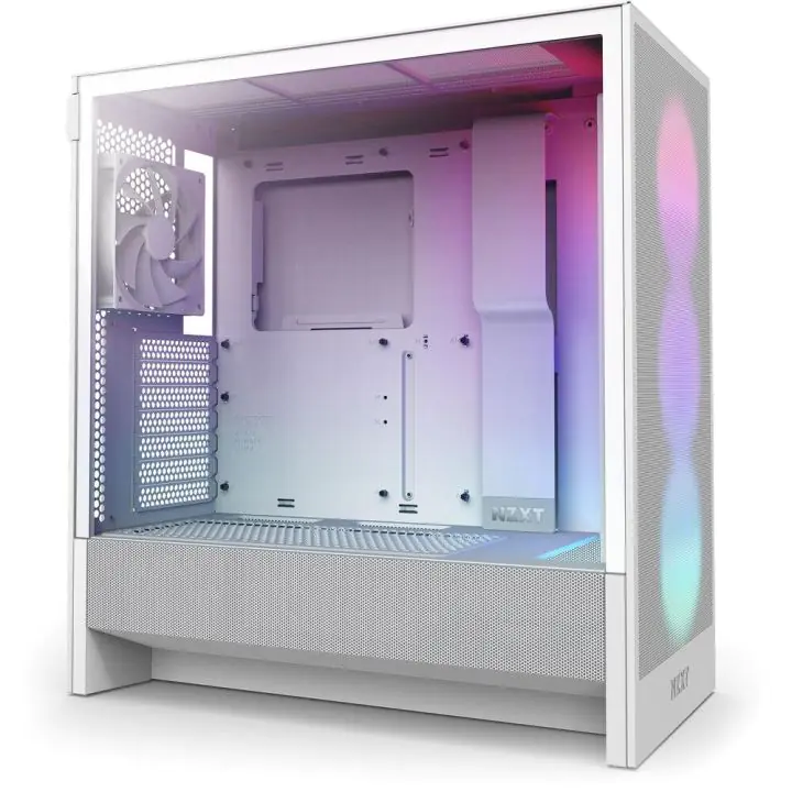 Кутия NZXT H5 Flow RGB 2024 White, Mid-Tower, (35938851)