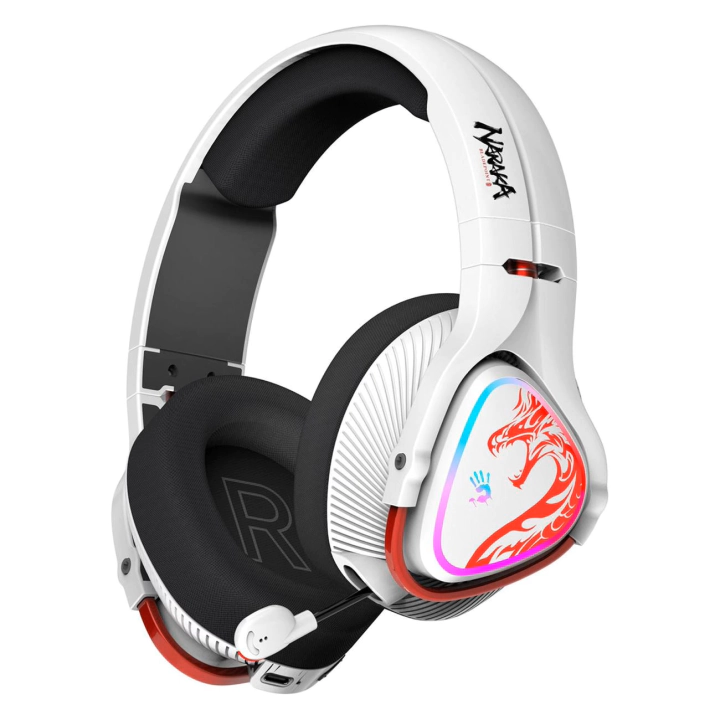 Геймърски слушалки A4TECH Bloody MR720 Naraka, RGB, Bluetooth + USB, Бели, (35937736)