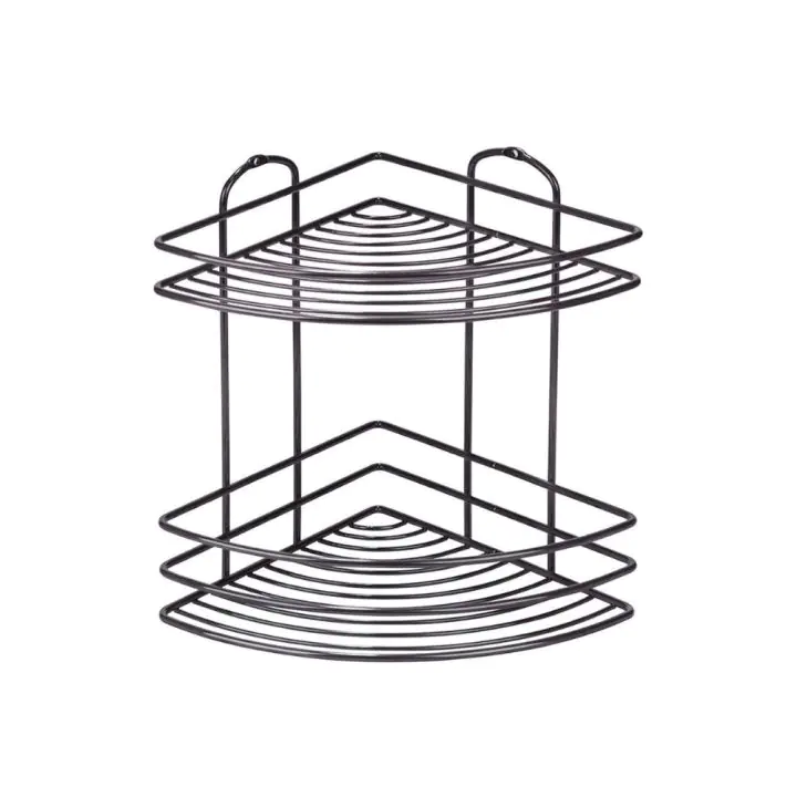 Поставка за баня TEKNO TEL BK-022B 2 нива/ъгъл черно, (18767)