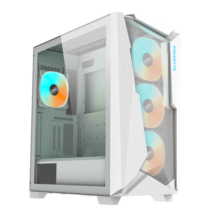 Кутия Gigabyte C301 WHITE V2, TG, Mid-Tower, (35936972)