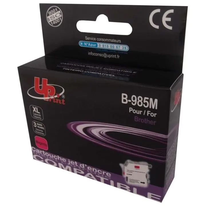 Мастилница UPRINT LC985, BROTHER, Magenta, (35932418)