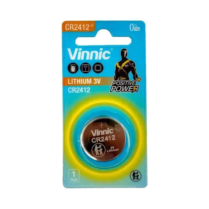 Бутонна батерия литиева 3V CR2412 VINNIC, (35940272)