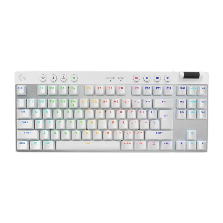Геймърска механична клавиатура Logitech G Pro X TKL White - Tactile, (35936613)