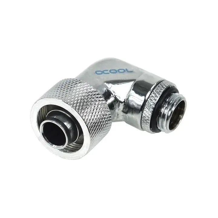 Компресионен фитинг Alphacool, 16/10 - G1/4, 90°, Въртящ се, Хром, (35936852)