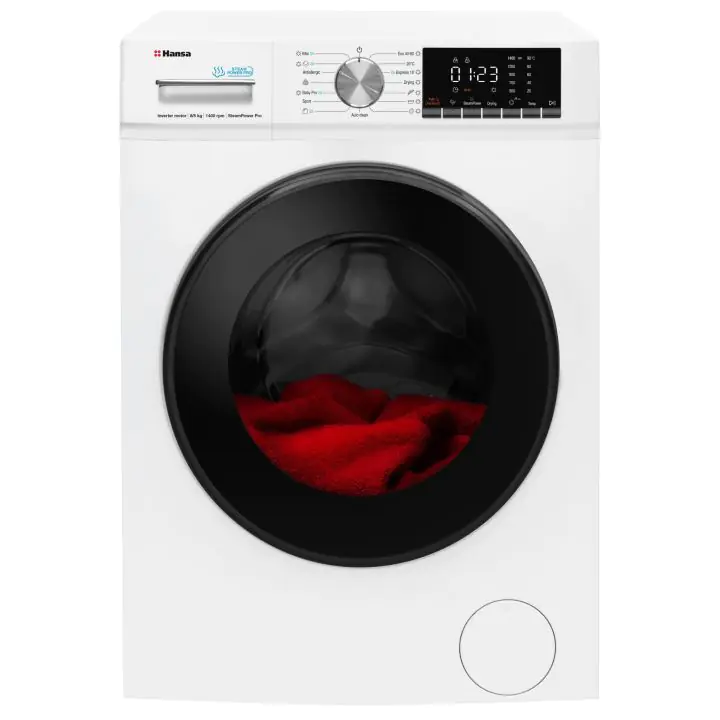 Комбинирана пералня със сушилня Hansa WDHG814481W, Капацитет пране 8 кг, Капацитет сушене 5 кг, 1400rpm, Бял, (22428)