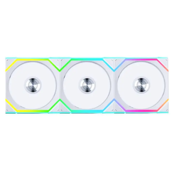 Вентилатори 3бр Lian Li UNI FAN SL Wireless ARGB PWM Reverse Blade - 120 mm Бели + Контролер, (35939402)