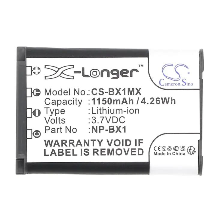 Батерия за фотоапарат SONY NP-BX1 LiIon 3.7V 1150mAh Cameron Sino, (35933549)