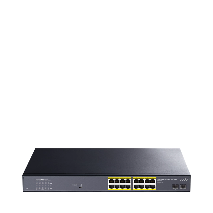 Суич Cudy GS1020PS2, 16 x Gigabit PoE, 2 x Gigabit SFP, (35937005)