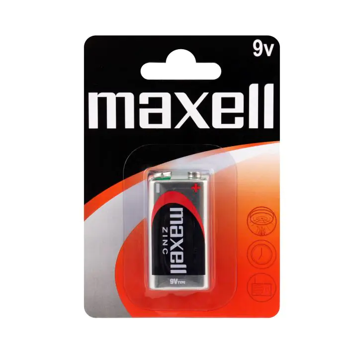 Цинк Манганова батерия MAXELL 6F22 /9V/ 1 бр. в блистер -20бр/кутия, (35932541)