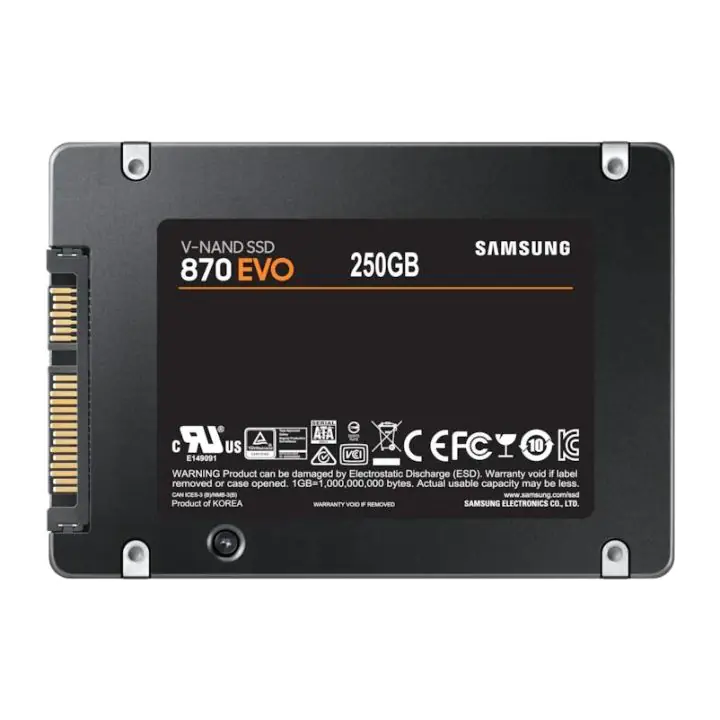 SSD SAMSUNG 870 EVO SATA 2.5', 250GB, SATA 6 Gb/s, MZ-77E250B/EU, (35934204)