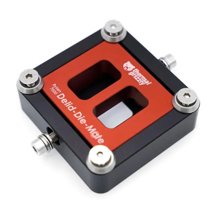 Инструмент Thermal Grizzly Ryzen 7000 Direct Die Mate, Премахва термо пад на CPU AMD Ryzen 7000, Алуминий, (35935916)