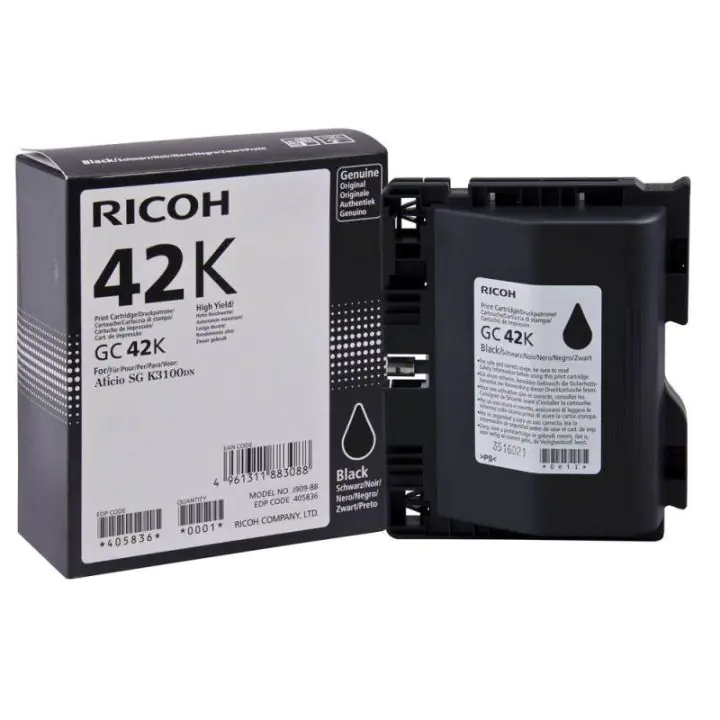 Мастило гел RICOH GC42K, 10000 копия , Черен, (35932493)