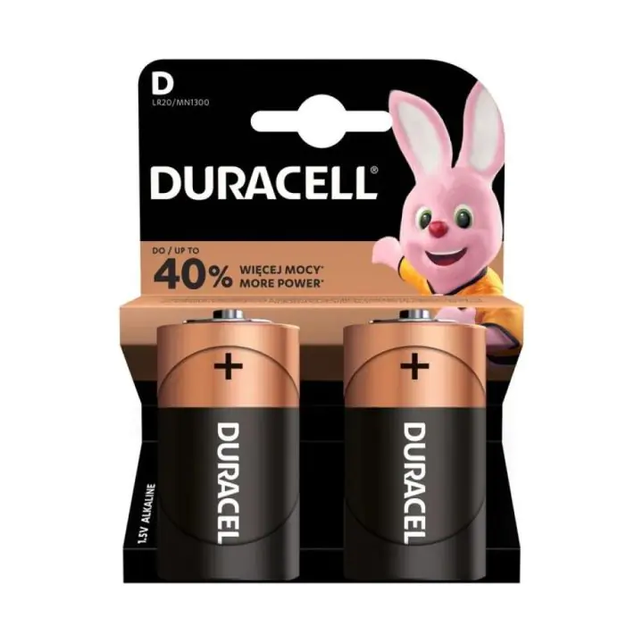 Алкална батерия DURACELL LR20 D /2 бр. в опаковка/ 1.5V, (35936460)