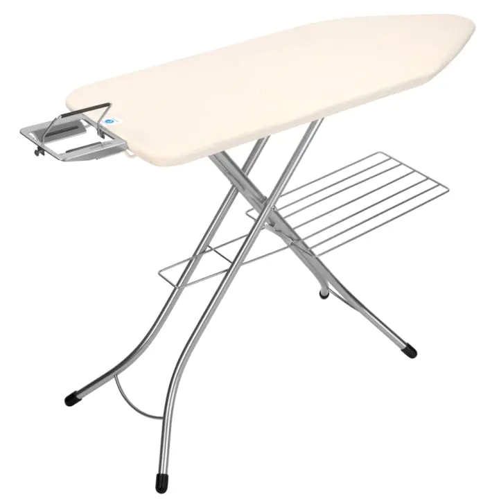 Маса за гладене Brabantia C 124x45cm с поставка за ютия и рафт за дрехи, Ecru, (35940968)