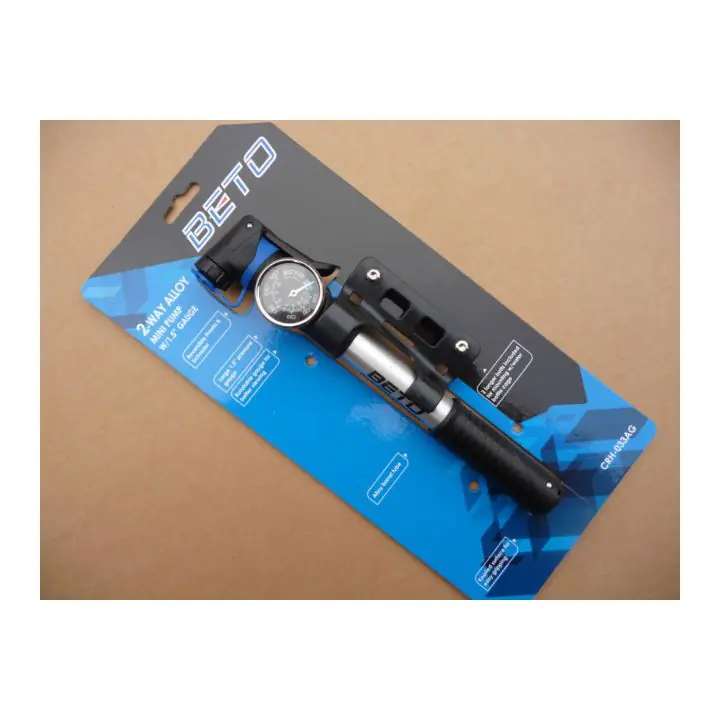 Аксесоар за велосипед Beto BETO, MINI PUMP CRH-033AG 2-Way Alloy w/Gauge 100PSI Помпи, 25636