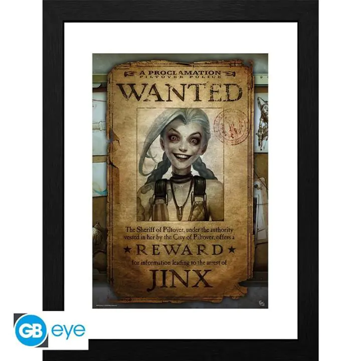 GBEYE LEAGUE OF LEGENDS - Framed print 'Jinx Wanted' (30x40), (35935643)