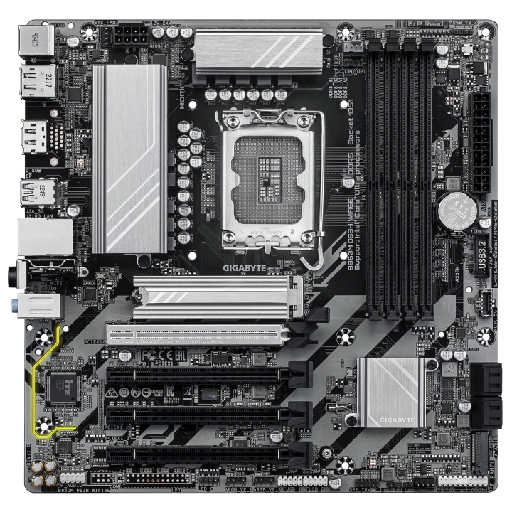 Дънна платка GIGABYTE B860M DS3H WIFI 6E, LGA 1851, (35939037)