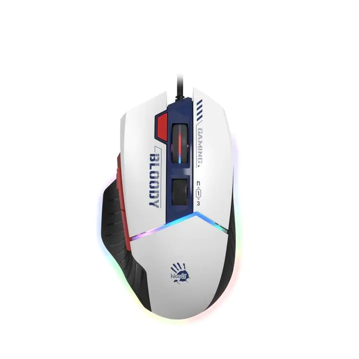 A4tech Bloody W95Max Sports Navy RGB Light Геймърска мишка, 12000cpi, (35940163)
