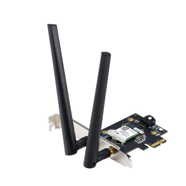 Безжичен адаптер ASUS PCE-BE6500 WiFi 7 PCI-e две външни антени и Bluetooth 5.4, (35939169)