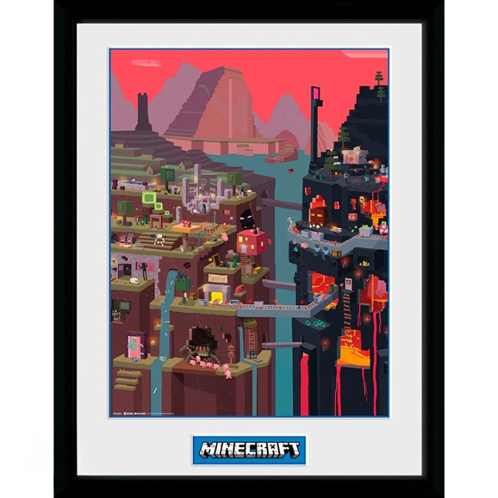 GBEYE MINECRAFT - Framed print 'World' (30x40), (35935654)