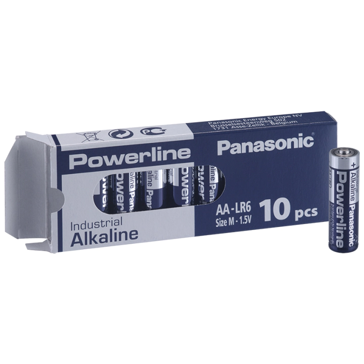 Алкални батерии индустриални LR6 AA 1,5V 10PK INDUSTRIAL Powerline PANASONIC, (35937362)