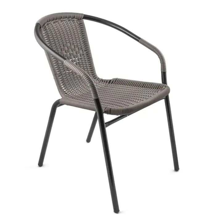 Стоманен стол Muhler OYS6116ST, PE Ратан, (35940614)