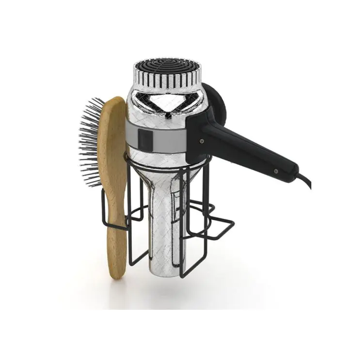 Поставка за сешоар TEKNO TEL DM-262B черен мат, (18297)