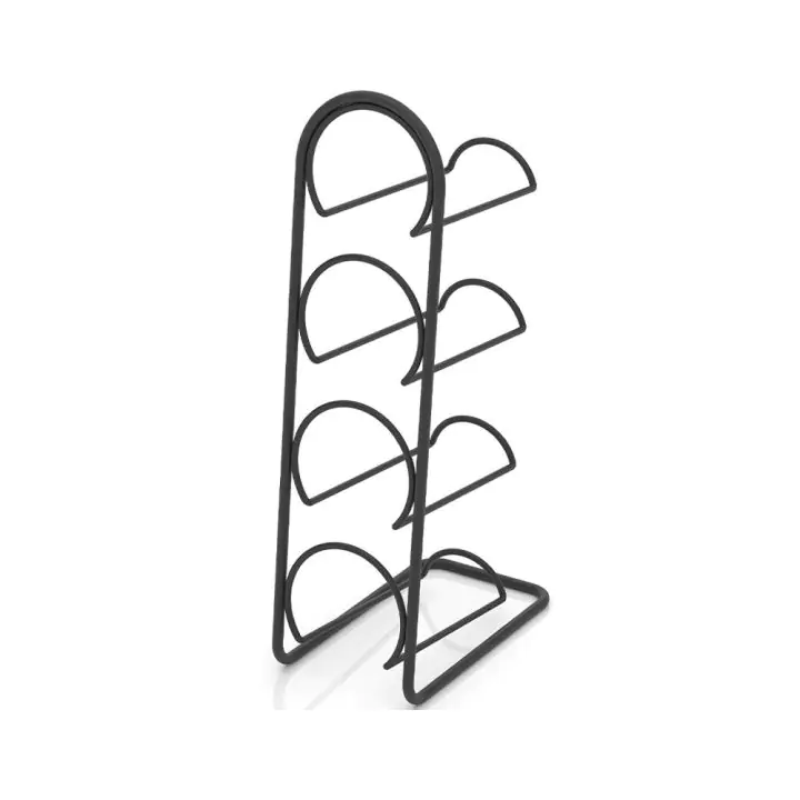 Поставка за вино TEKNO TEL TR MG 024B, 4 бутилки, 12х43х22 см, Матово черно, (18117)