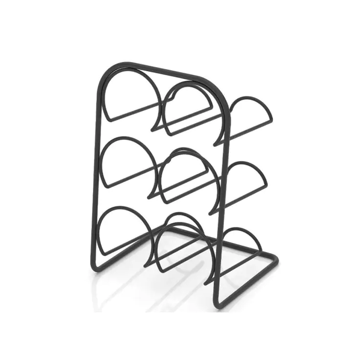 Поставка за вино TEKNO TEL TR MG 026B, 6 бутилки, 22х33х20 см, Матово черно, (18116)