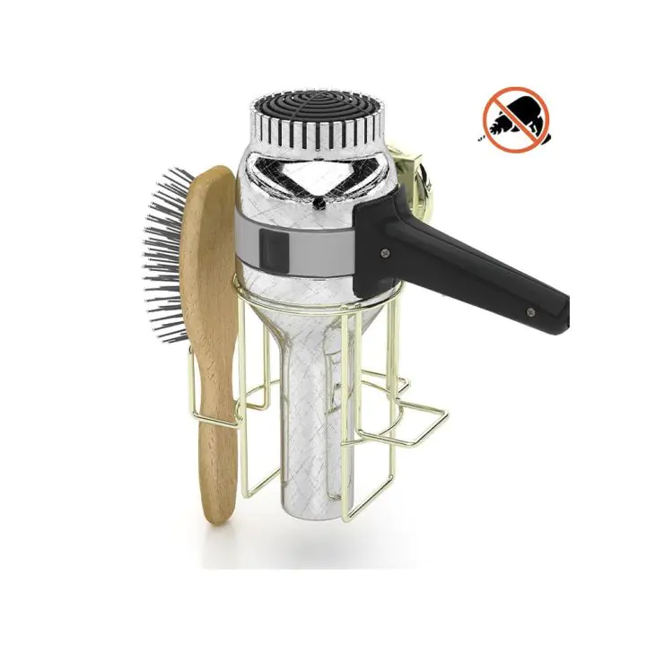 Държач за сешоар TEKNO-TEL TK EF-262G, златно, (18290)