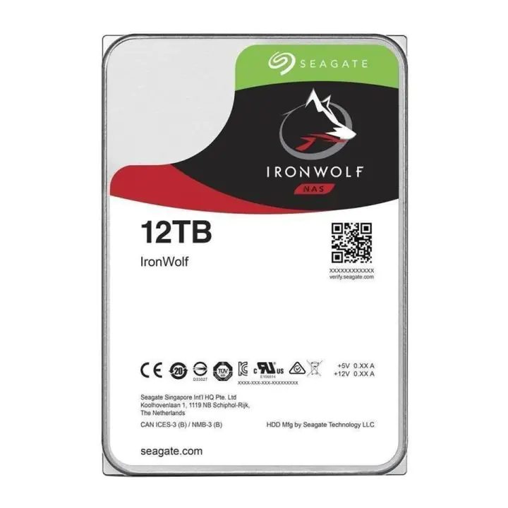 Хард диск SEAGATE IronWolf, 12TB, 256MB, 7200 rpm, SATA 6.0Gb/s, ST12000VN0008, (35934451)